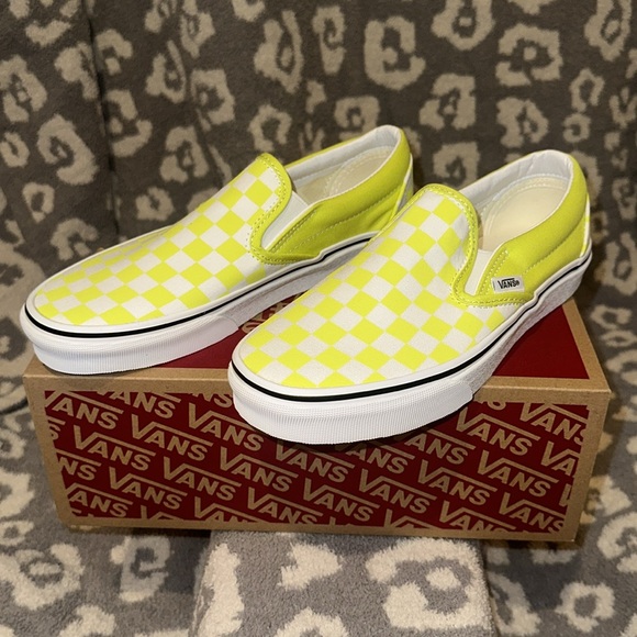 Vans Slip-On Checkerboard Skate Shoe Evening Primrose 😍 New 🆕 & Never Worn 😍 - Picture 3 of 17